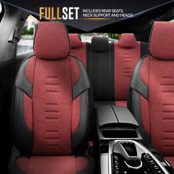 Auto Sitzbezug Set Universal Vorne und Hinten Komfortabel Komplett Set